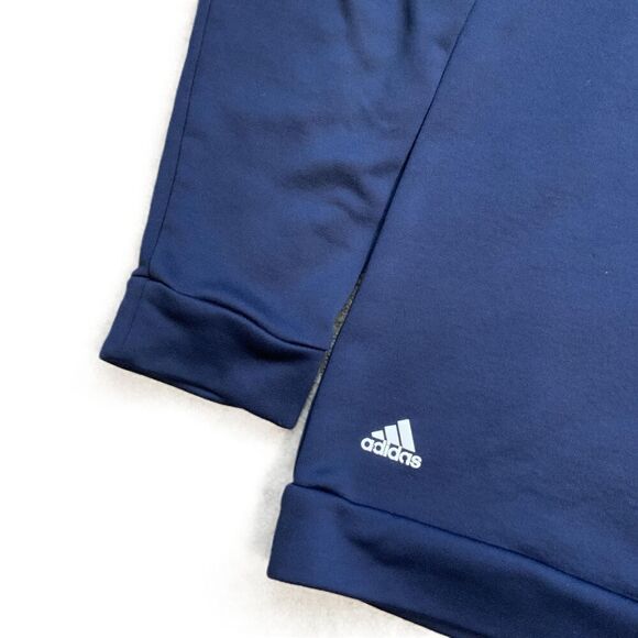 Adidas Michigan Wolverines Blue Quarter-Zip Long Sleeve Pullover Size Large - Picture 3 of 11